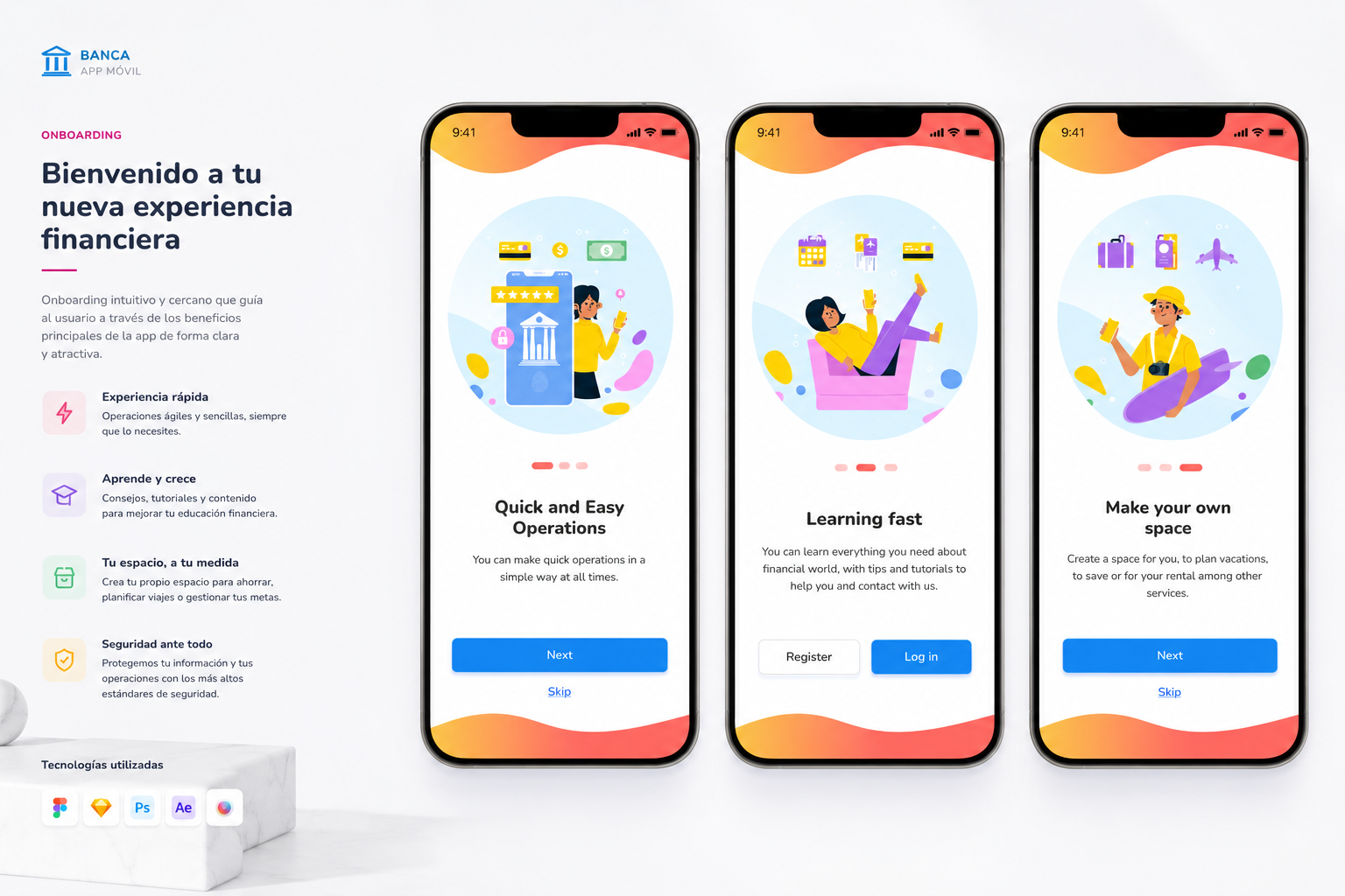 Banco Digital — Onboarding: bienvenida a la experiencia financiera