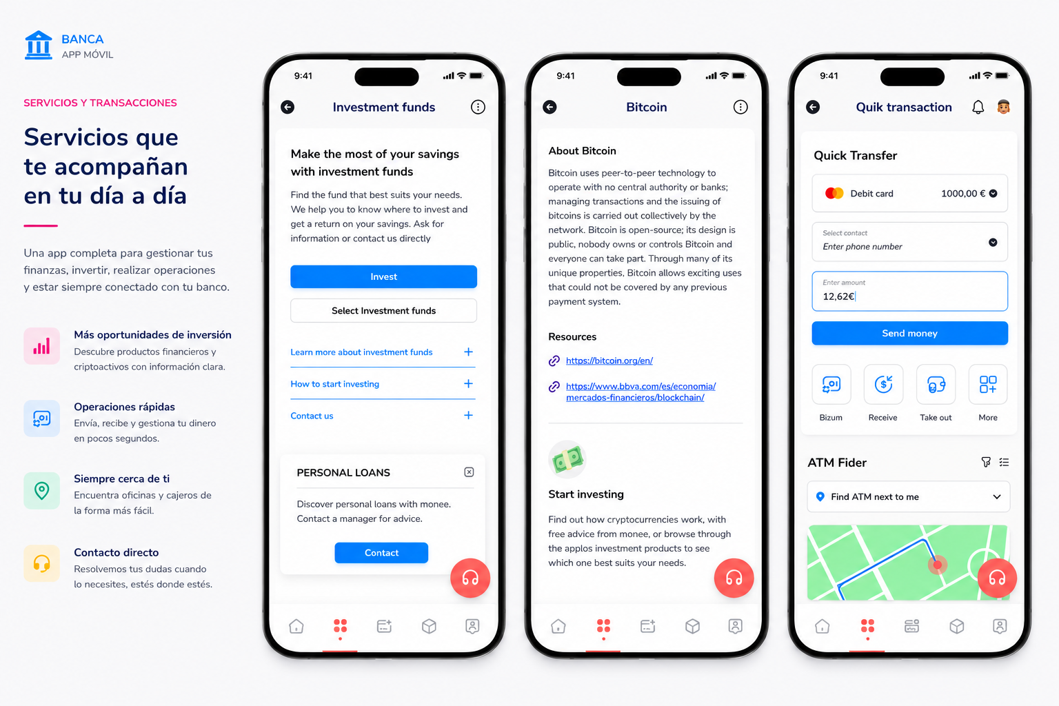 Banco Digital — Servicios de inversión y transacciones