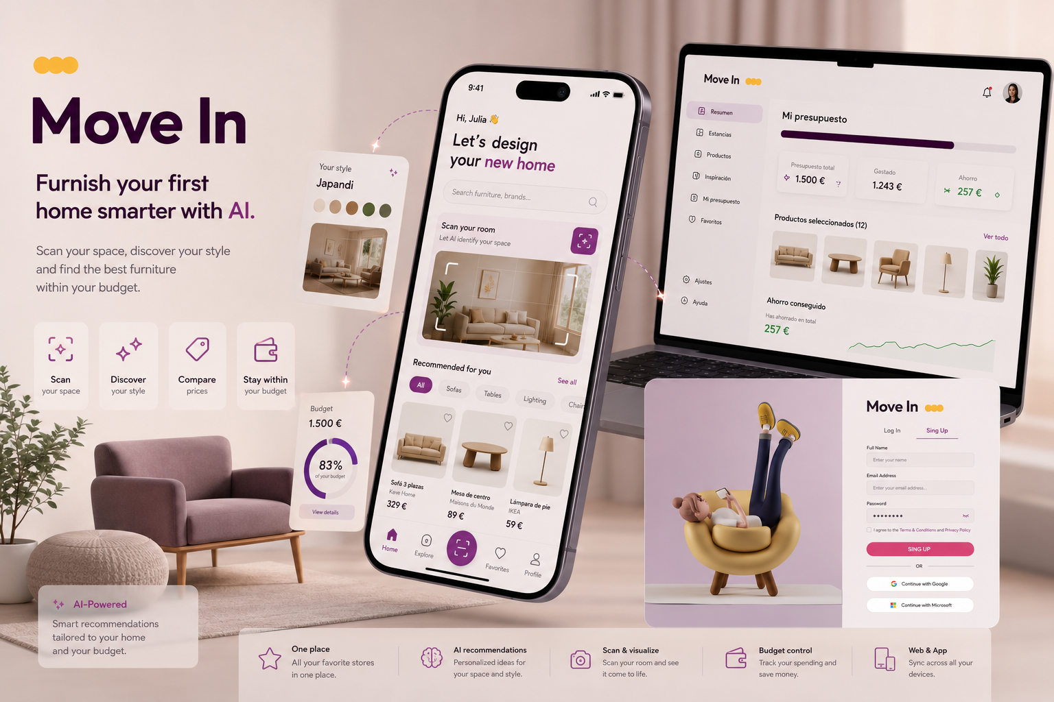 Move In — Bienvenida y presupuesto