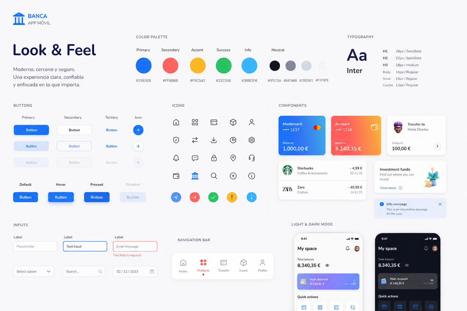 Banco Digital — Sistema de diseño: look & feel